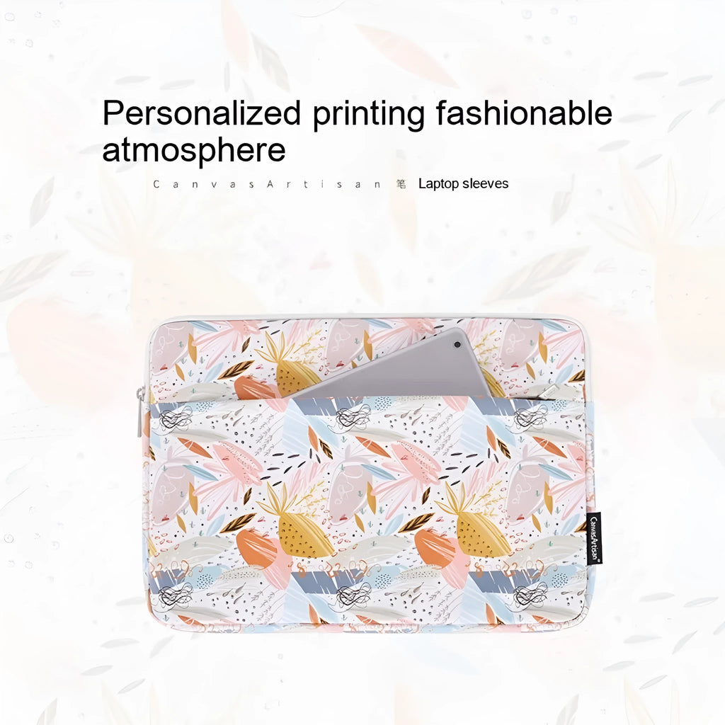 White waterproof PU leather laptop inner bag for 11 to 15 inch computers.