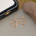 Golden love earrings for women simple cold style drop earrings minimalist alloy jewellery