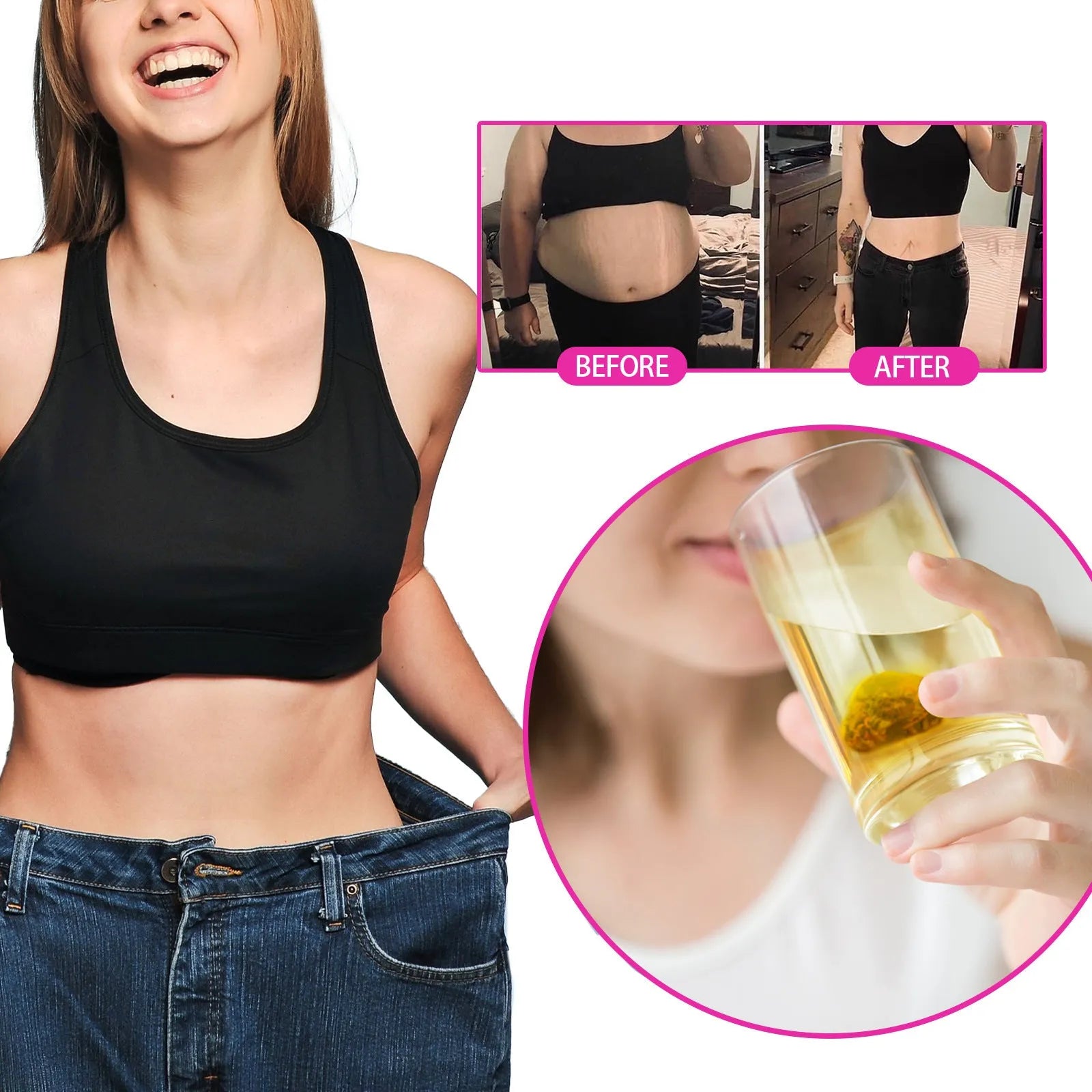28-piece green tea slimming kit for body firming and belly contraction