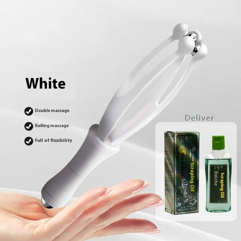 Blue and white steel ball finger massager for hand joint care