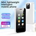 Compact Android smartphone with 2.5-inch screen showing home screen interface