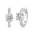 Set Out From The Heart 0.5 carat moissanite stud earrings S925 silver platinum plated in gift box with GRA certificate