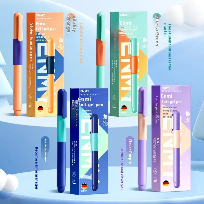Student posture correction pen in blue, green gradient, purple, and orange colour options