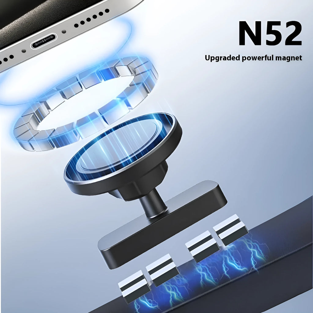 H160G17 magnetic silicone phone holder with suction base for car dashboard mounting