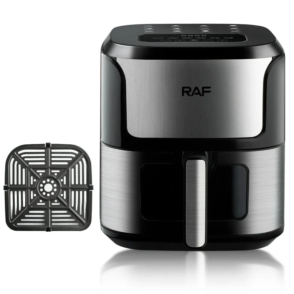 Multifunctional visual air fryer with touch control and plastic body for home use