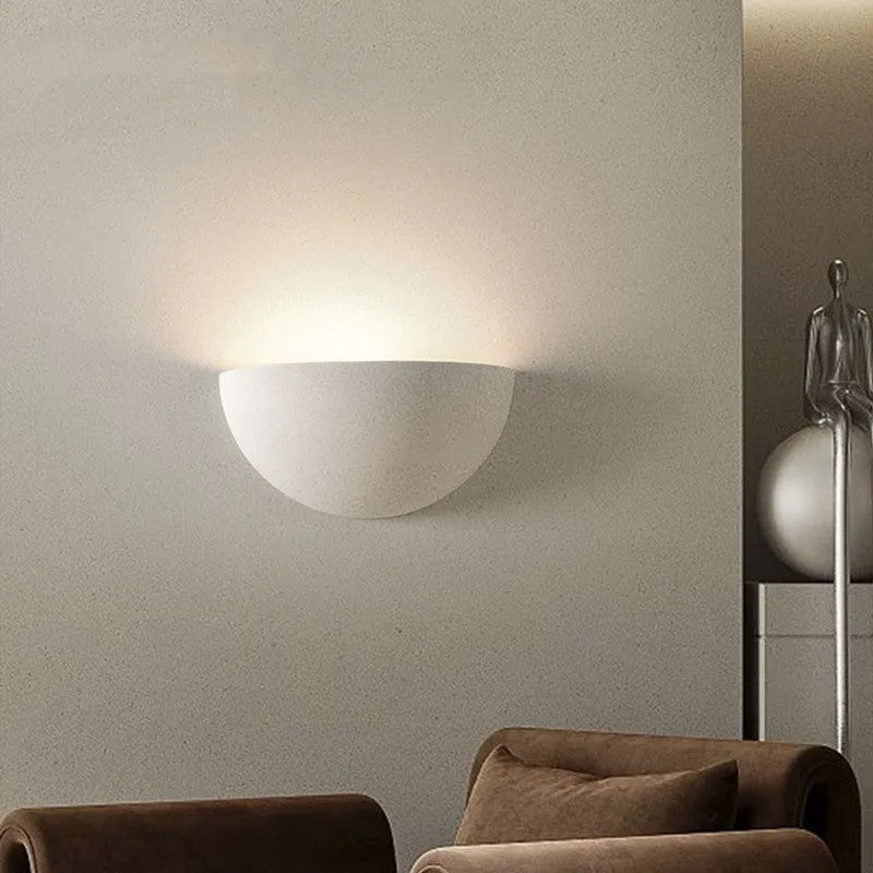 Bedside wall lamp in gypsum aluminium with E27 13W source, switch control, and 3000K or 4000K light colour