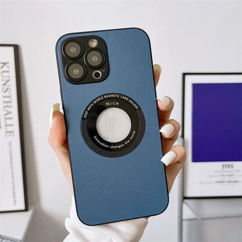 Magnetic full wrap phone case in solid colour TPU for iPhone 14 Pro Max black