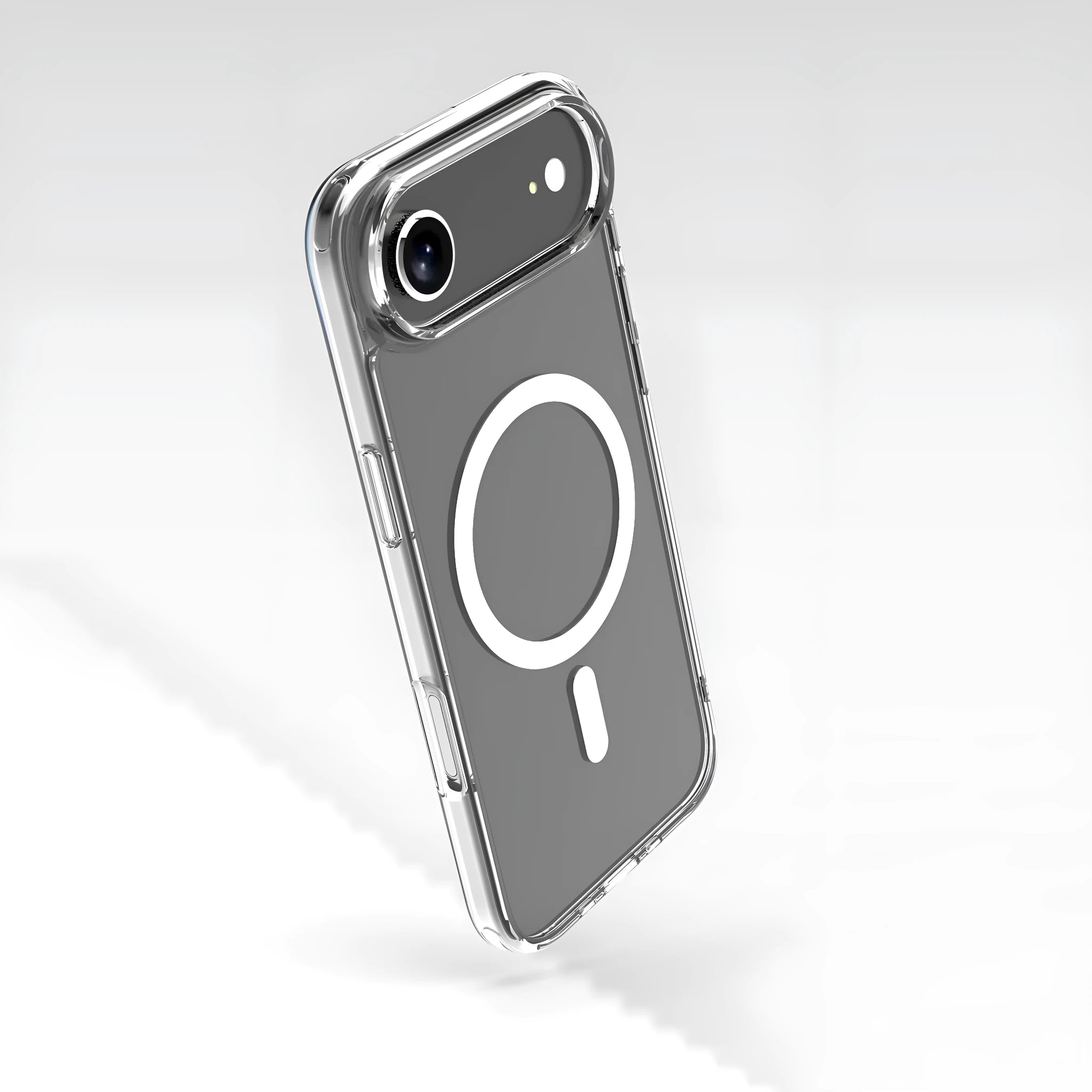 Transparent TPU magnetic phone case for iPhone 17 series with drop-resistant construction