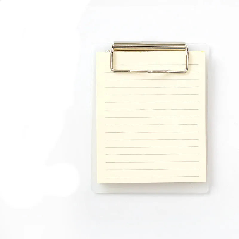 Cowhide colour board sticky notes with metal clip and tear-resistant paper sheets