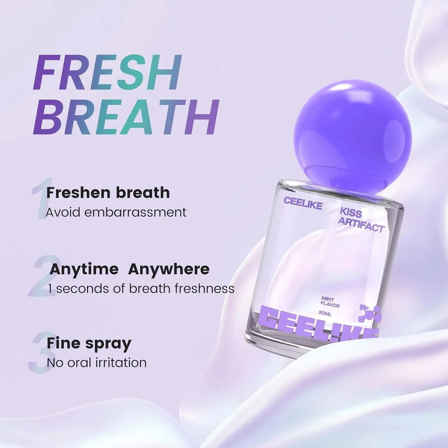 20ml probiotic oral spray bottle for hydration and oral care