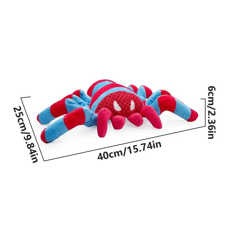 Red teddy dog toy for medium and large dogs with bite-resistant construction and squeaker