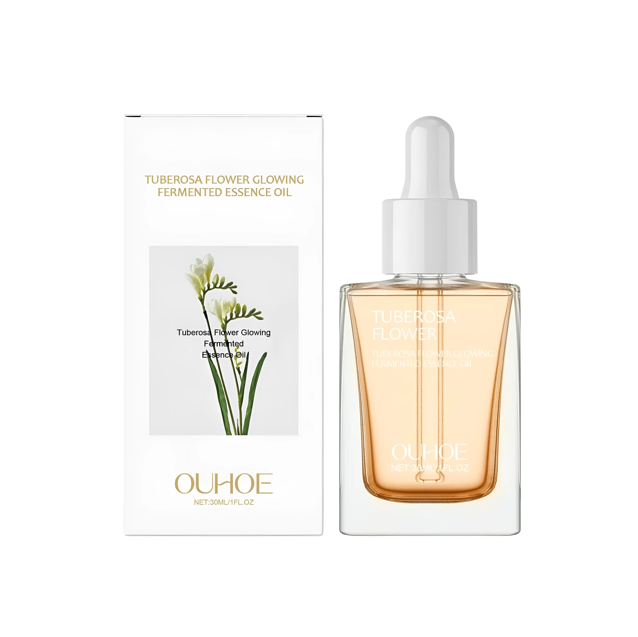 30ml bottle of brightening and firming facial oil with glycerin and vitamin E.