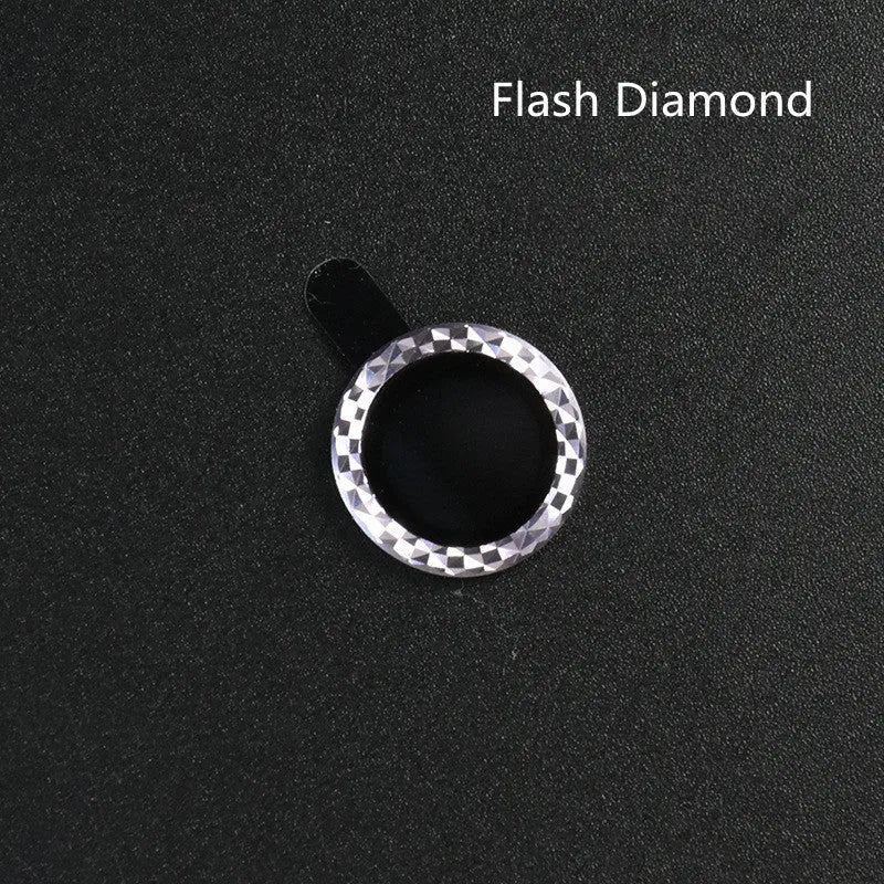 Black aluminium ring and tempered glass lens protector for iPhone 12 Pro camera bump.