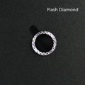 Black aluminium ring and tempered glass lens protector for iPhone 12 Pro camera bump.