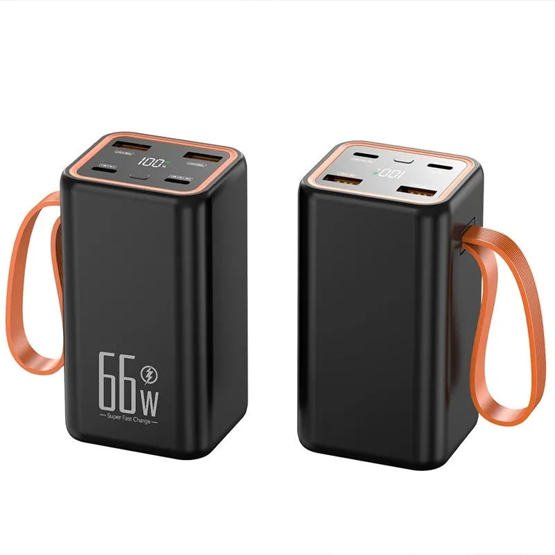 20000 mAh fast charge power bank in black and white colours