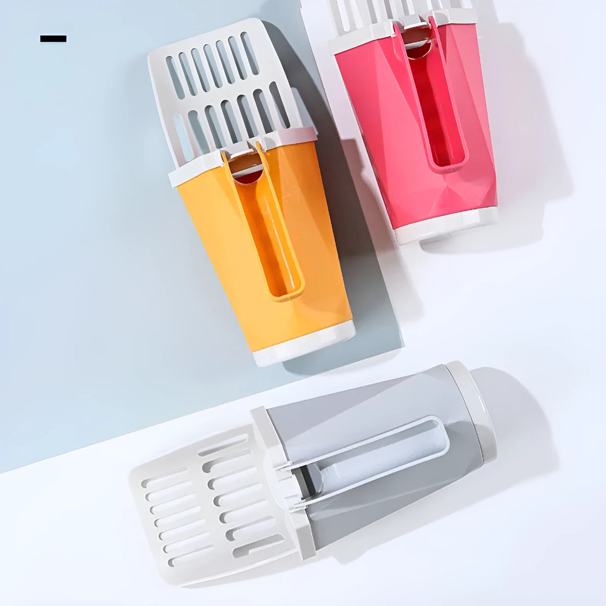 Self-cleaning cat litter scoop in grey, 26x14x11cm PP material, suitable for all cat litter types