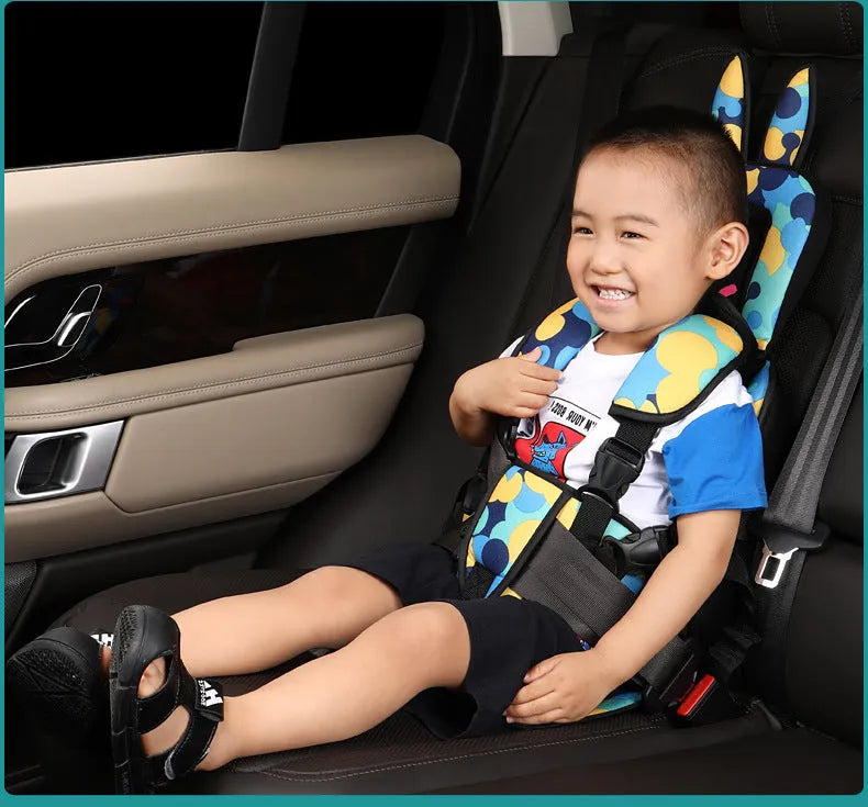 Child safety seat car dining chair adjustable polyester removable washable Blue Green Grey Purple