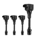 Set of 4 black ignition coils for 02-06 Nissan New Sylphy 4-cylinder engine replacement