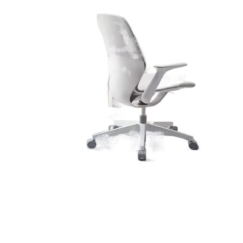 Sound insulation chair mat in beige on wood floor for computer chair protection