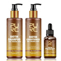 Ginger biotin hair care set with 300ml shampoo, 300ml conditioner and 30ml biotin essential oil