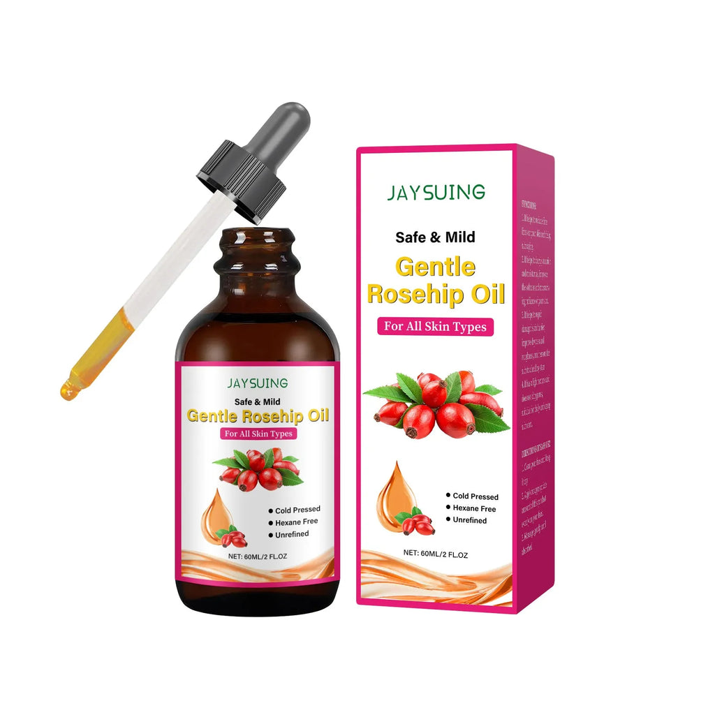 Rose fruit seed facial oil 60ml bottle with rose hip oil and vitamin E for face care