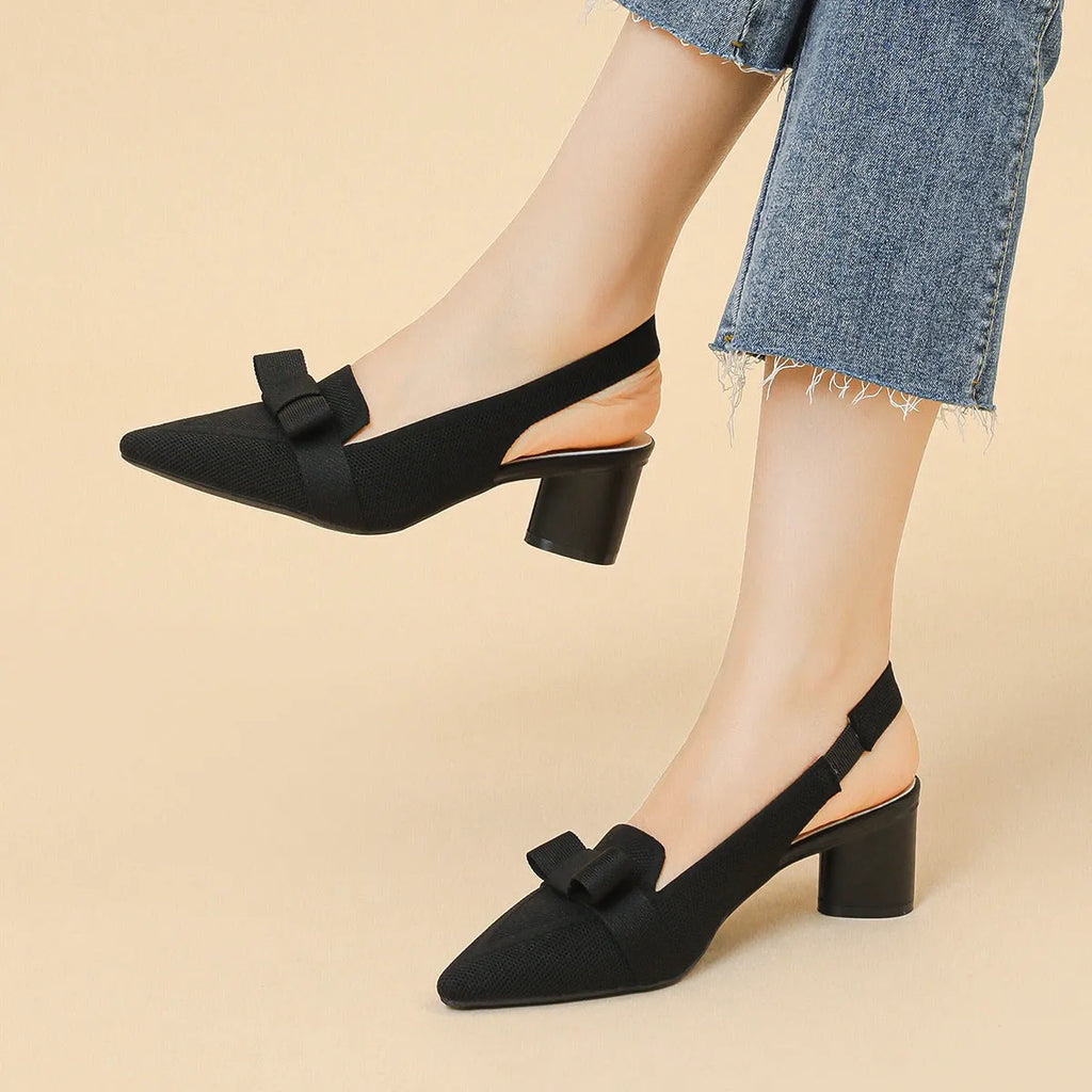 Women's closed toe high heel sandals with ankle strap in butterfly colours