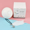 Pink USB rechargeable electric cat toy ball with LED light and feather attachment