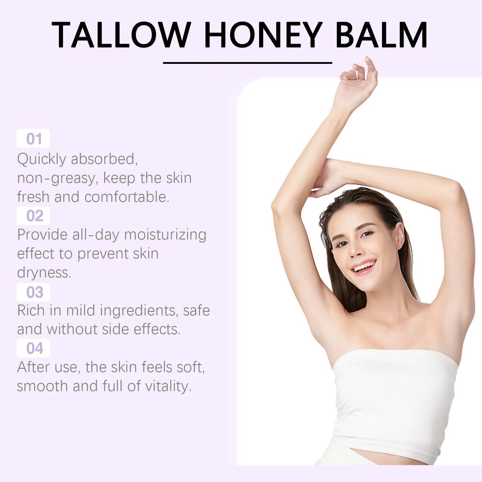 57g jar of tallow honey moisturising cream with sun protection ingredients for skin repair