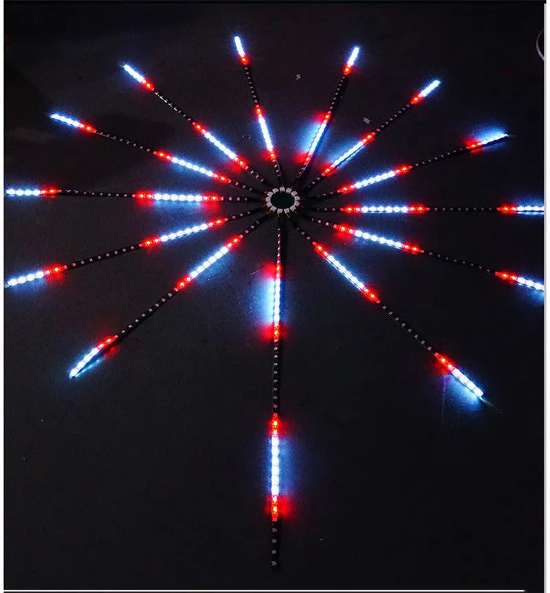 LED voice-activated marquee fireworks light belt with RGB Symphony, 5050 beads, USB power and remote control