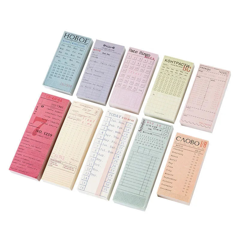 Creative Vintage Writable Pad City Notes notebook with 100 pages, small size 40mm x 80mm, Gift Shop cover design, in opp bag