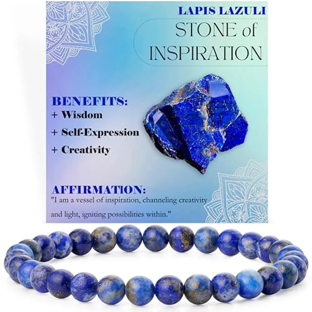 Handmade geometric agate stone bracelet in African pine colour, showing 6mm beads