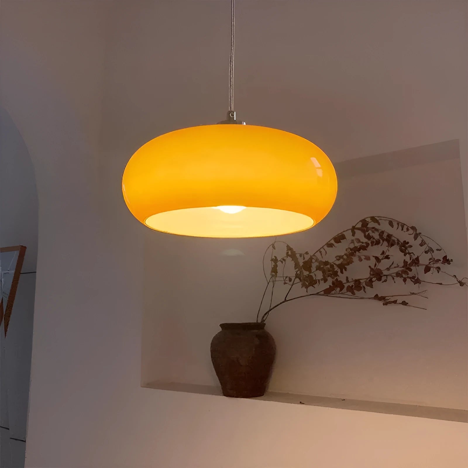 Bauhaus three headed egg tart glass pendant light in milky white retro ceiling chandelier