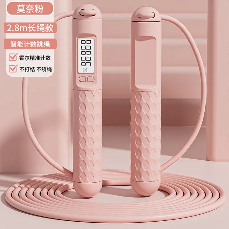 Fitness skipping rope with bearings for fat reduction training in various colour options