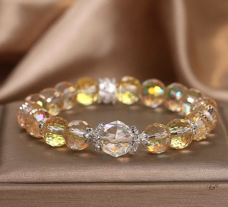 Austrian amethyst style artificial crystal bracelet in purple for women light luxury minority design