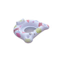 White U-shaped luminous inflatable float recliner on water, showing its 120cm size.