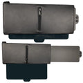 Retractable PU leather car sunshade in black 31x15cm on a vehicle window
