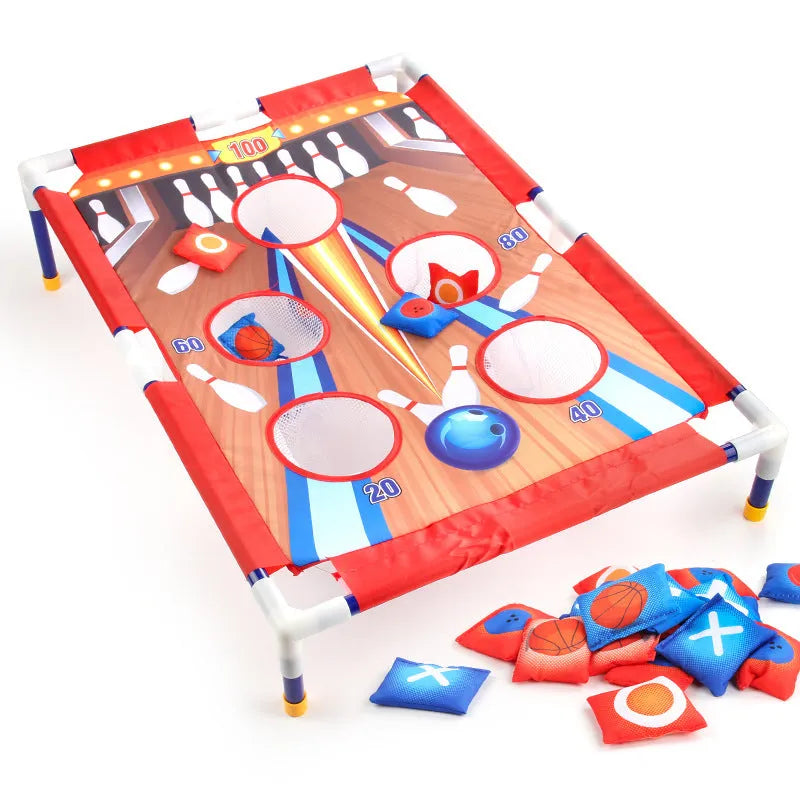 Cloth sandbag throwing ring game board, 36.5 x 7.5 x 19cm indoor outdoor toy set for teenagers.