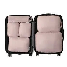 Six-piece compressed clothing luggage set Memory Cloth solid colour Urban Simplicity 36-55L polyester lining leisure travel