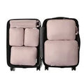 Six-piece compressed clothing luggage set Memory Cloth solid colour Urban Simplicity 36-55L polyester lining leisure travel