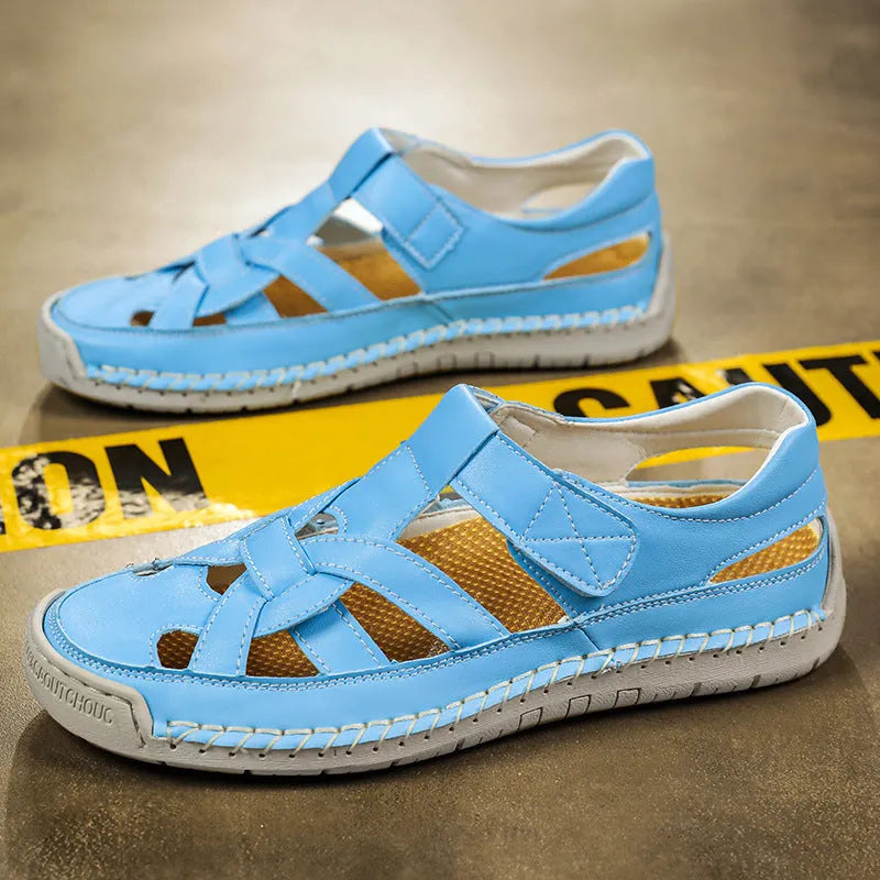 Women's casual shoes with Velcro fastening, round toe design, and non-slip rubber soles