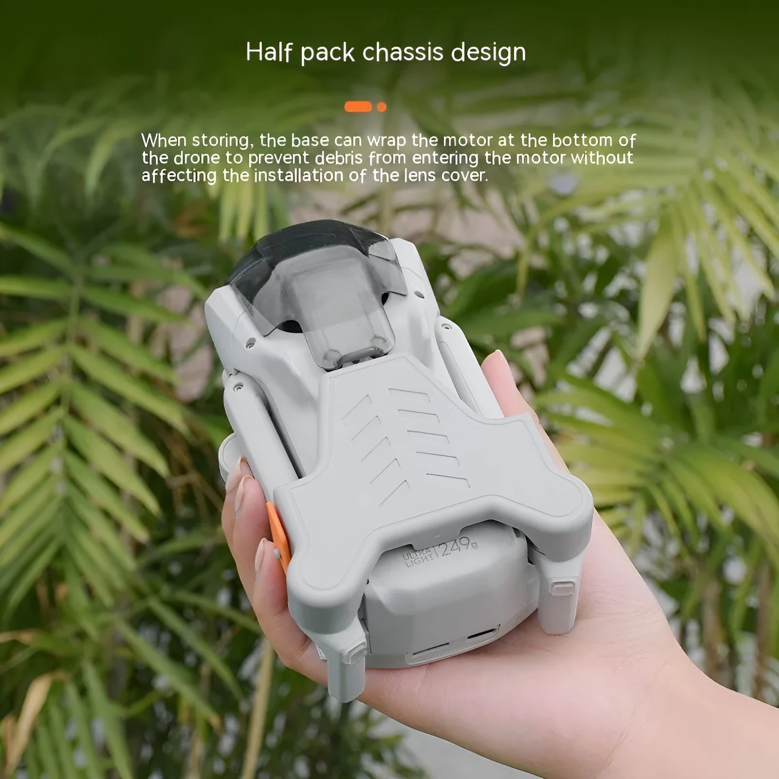 Paddle binding device in gray silicone and ABS holding a propeller blade, compact 8.9cm size