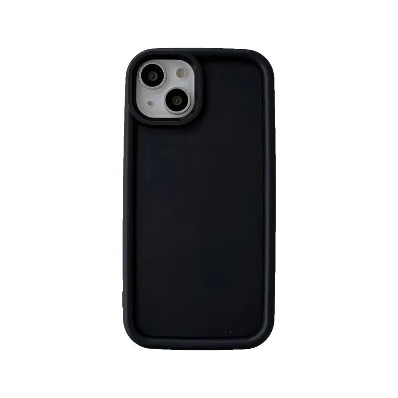 Frosted matte silicone phone case for Apple iPhone in solid colour, showing full-cover design
