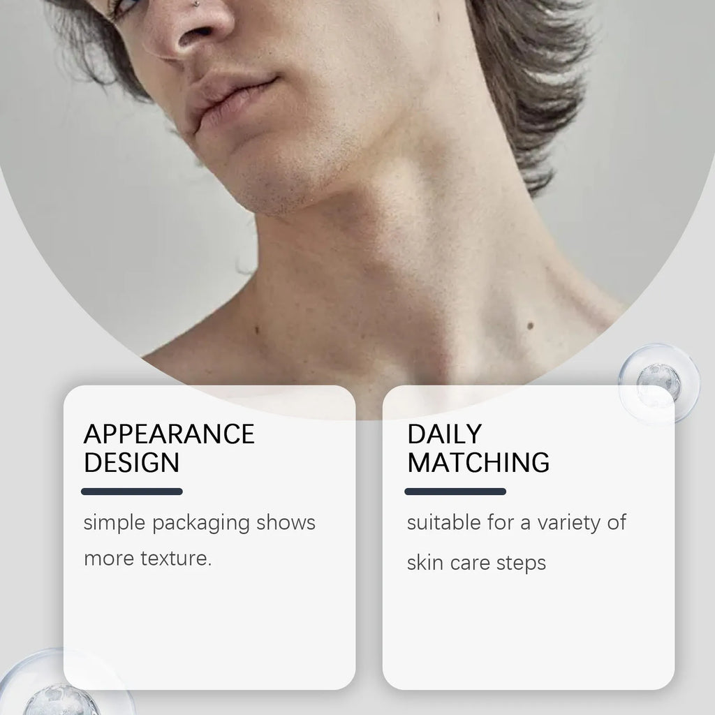 50g jar of men's neck cream with collagen and hyaluronic acid for anti-ageing skincare