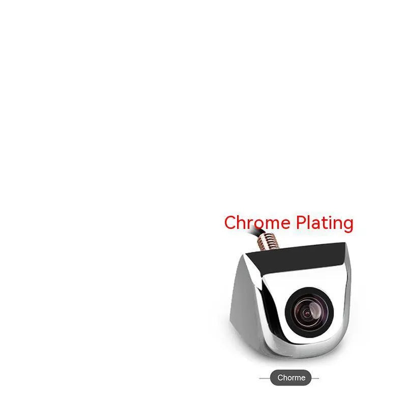Screw plug-in HD car reverse camera with metal shell, shown in black finish.