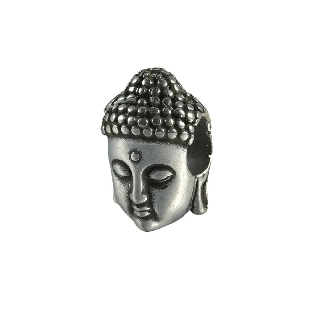 Stainless steel hollow skull and Buddha geometric earrings in electroplated colours.