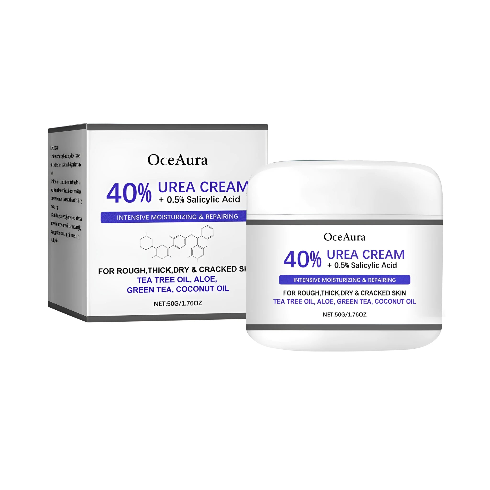 A 50g tube of anti cracking hand and foot cream with urea and salicylic acid.