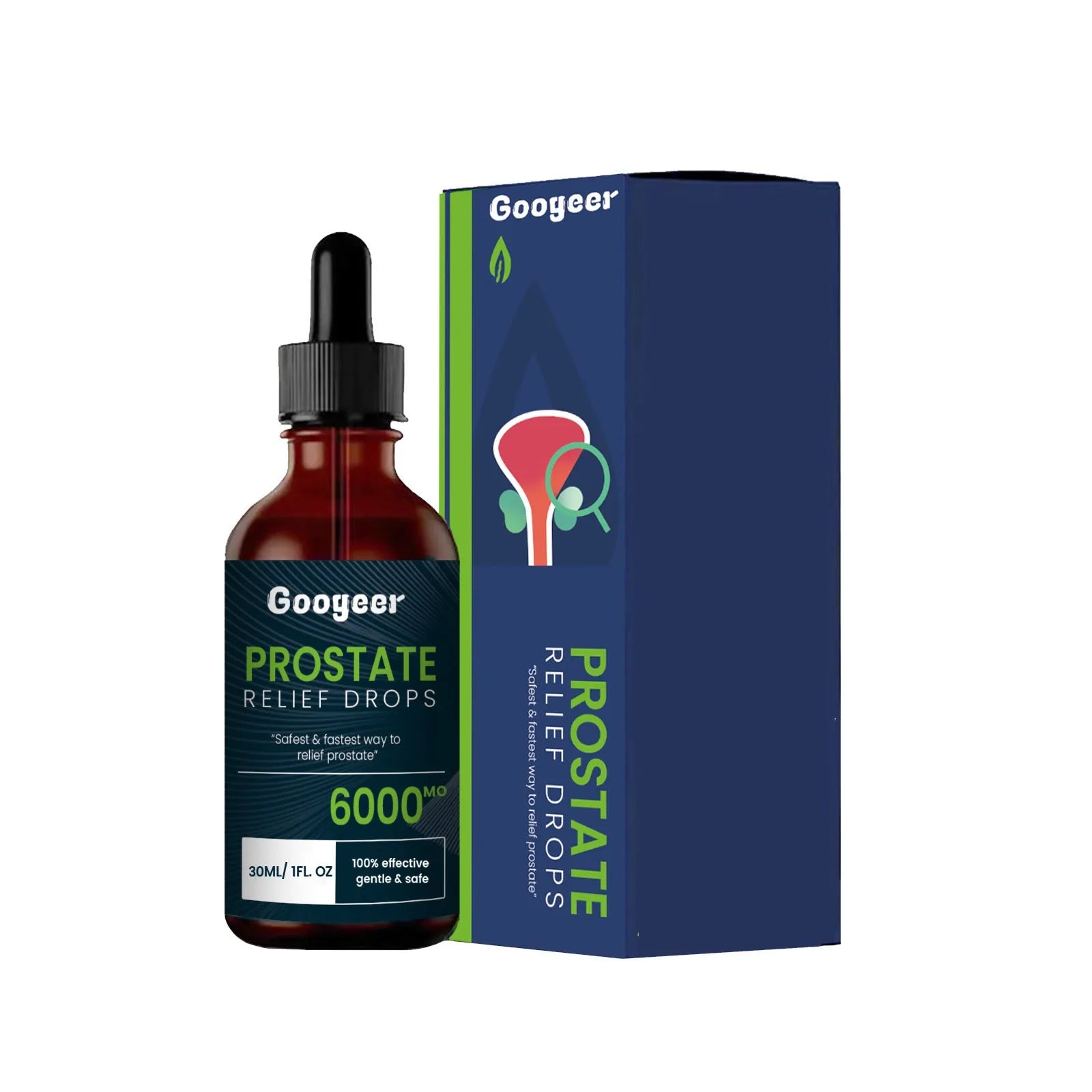 30ml bottle of men's massage treatment oil for vitality and discomfort relief