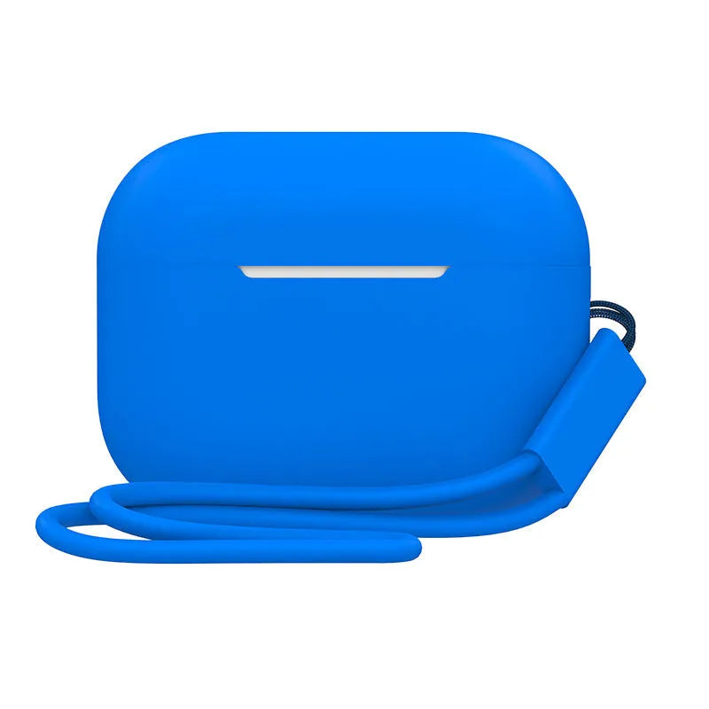 AirPods Pro 2 silicone protective case with attached lanyard in various solid colour options
