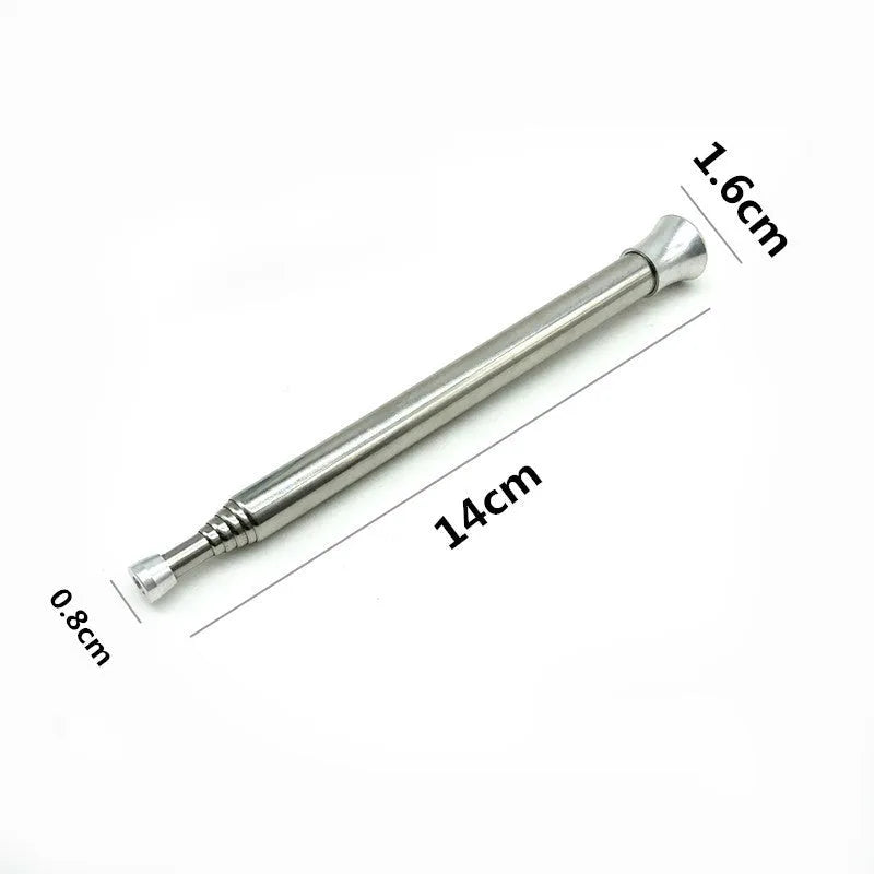 Stainless steel telescopic camping fire blower extended to 63.5cm, lightweight 26g, 6 sections