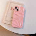 Electroplating three-dimensional pleated TPU phone case for iPhone 17 series in milk blue, anti-fall and anti-fingerprint
